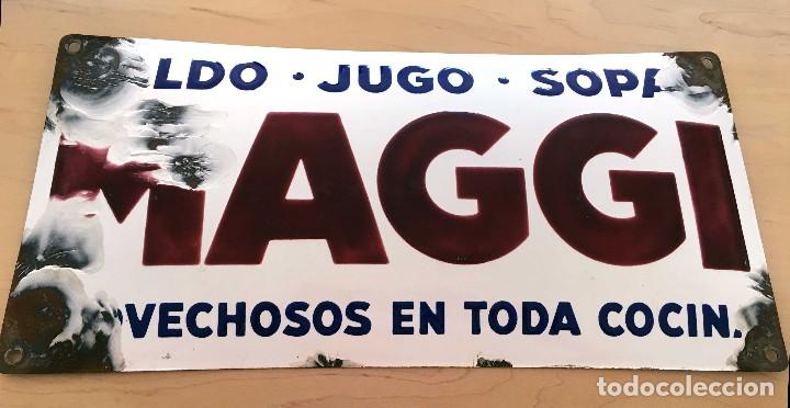Carteles: CHAPA ESMALTADA MAGGI ABOMBADA - Foto 1