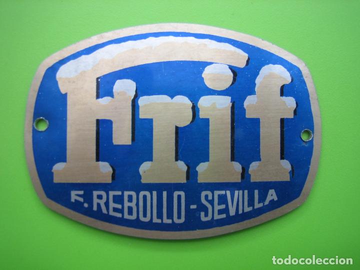 Affiches: Antigua Publicidad en aluminio. Fr&iacute;o. R. Repollo. Sevilla Medidas 7x4 cm