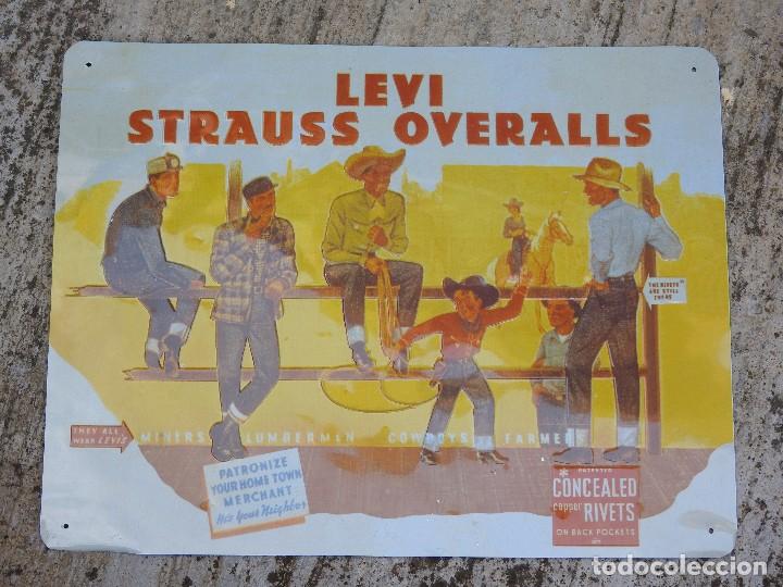 Cartel Metal Publicidad Levis Levi S Levi Strau Sold Through Direct Sale