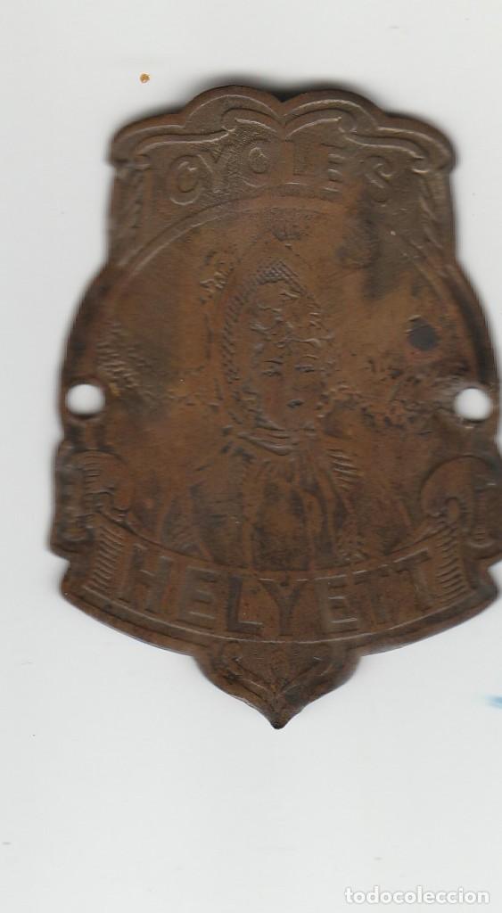 Carteles: CHAPA DE BICICLETA-CYCLES HELYETT - Foto 1