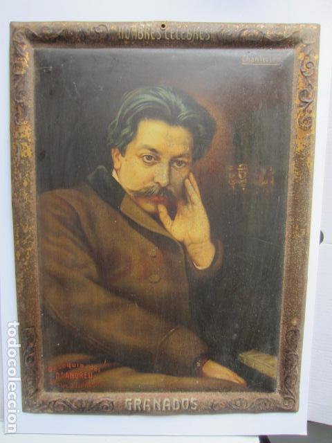 Affiches: CARTEL DE CHAPA OBSEQUIO DOCTOR ANDREU - HOMBRES CELEBRES - GRANADOS - 29.5 CM X 39.5 CM