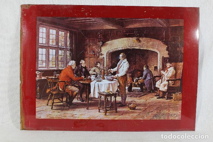 Plakate: chapa litografiada de cuadro antiguo