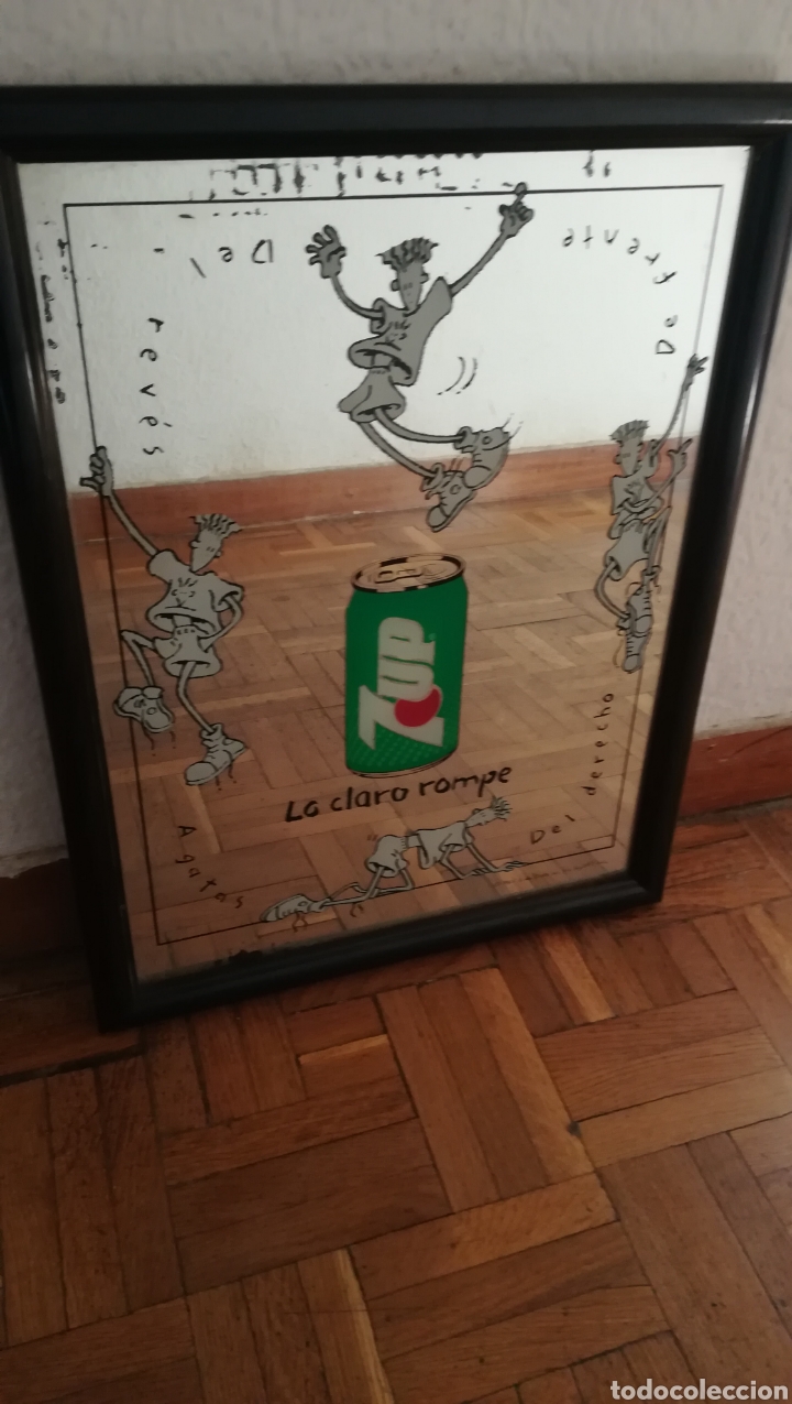 Carteles: Antiguo cuadro espejo de 7up - Foto 1
