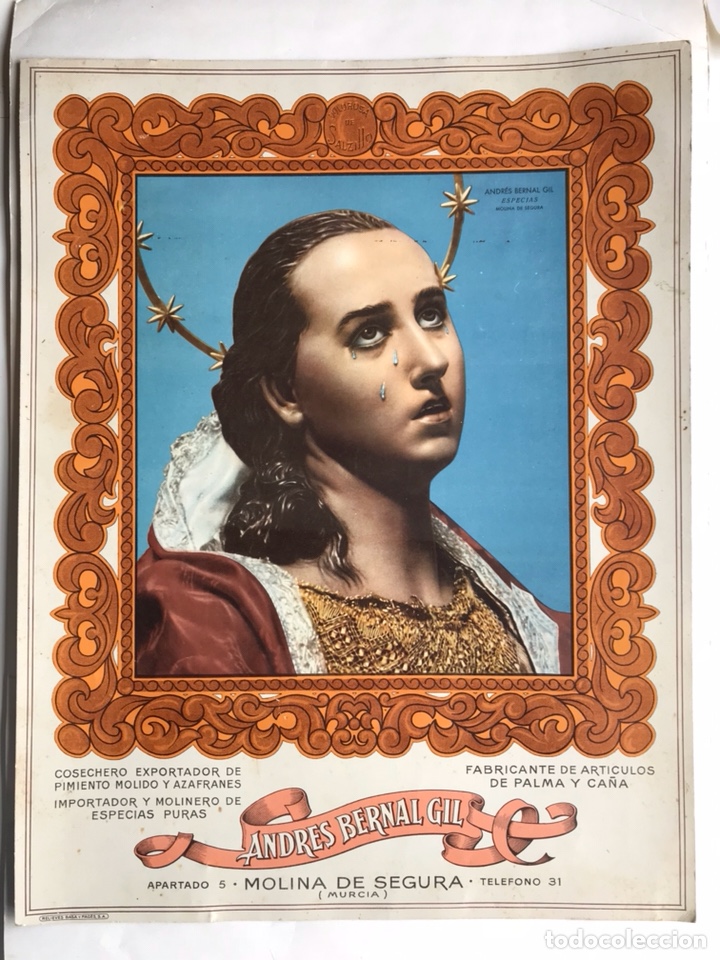 Affiches: Antiguo Cartel Publicitario Andres Bernal Gil. A&ntilde;os 40