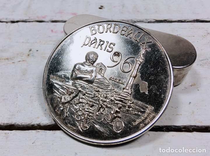 Posters: MEDALLA CROMADA FRANCESA BURDEOS 1996 BORDEAUX CHAPA CARRERA CICLISTA