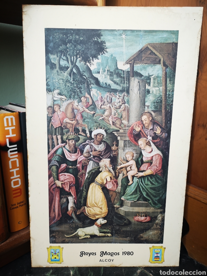 Posters: Chapa, cartel litografico reyes magos 1980, alcoy 46x29cm