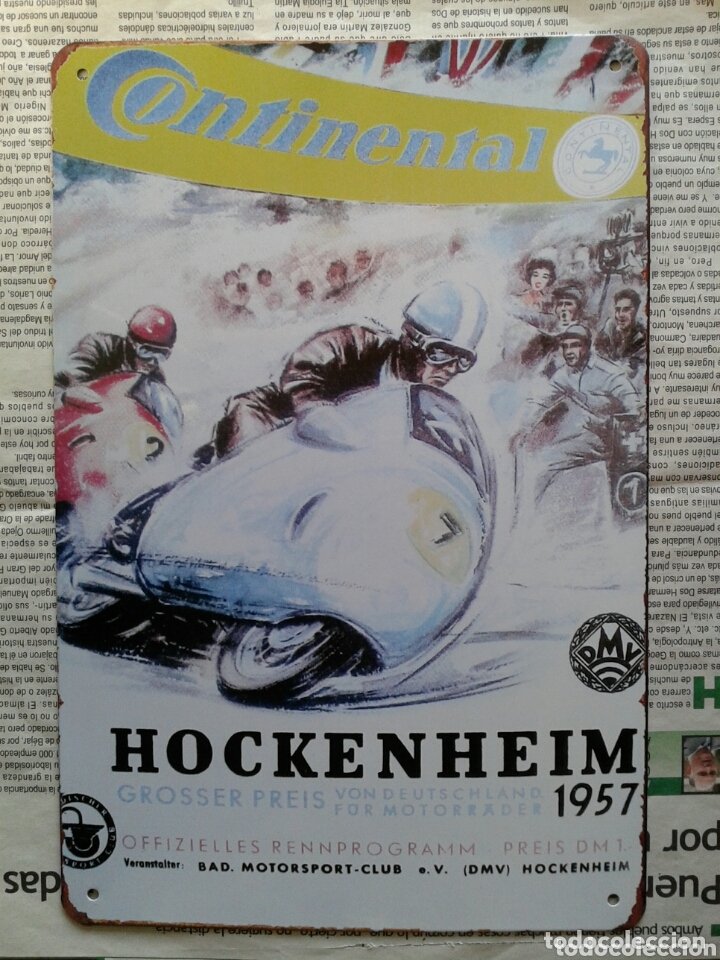 Posters: CARTEL DE CHAPA CONTINENTAL HOCKENHEIM 1957