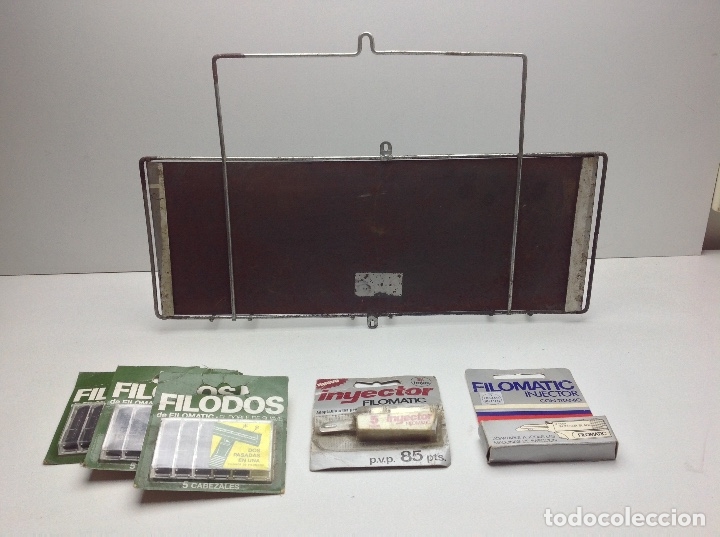 Carteles: RARO Y ANTIGUO EXPOSITOR FILOMATIC CON COMPLEMENTOS - LITOGRAFIADO - Foto 9