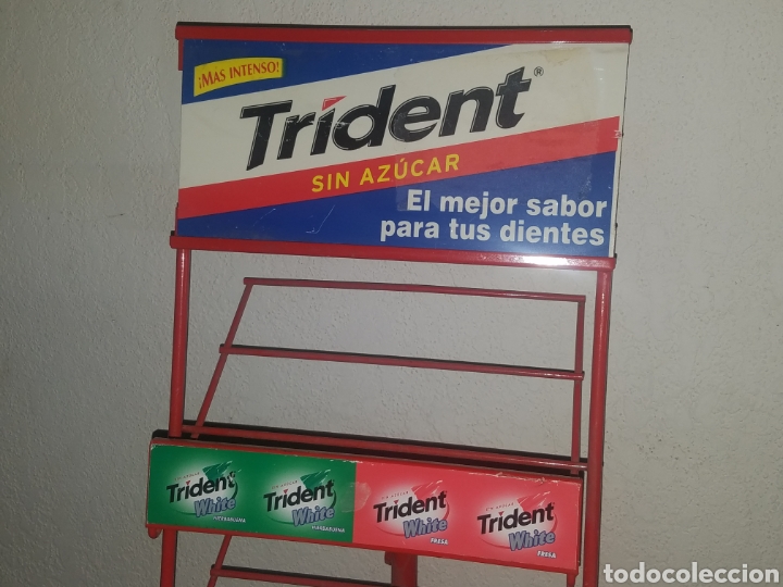 Carteles: Antiguo expositor chicles trident - Foto 2