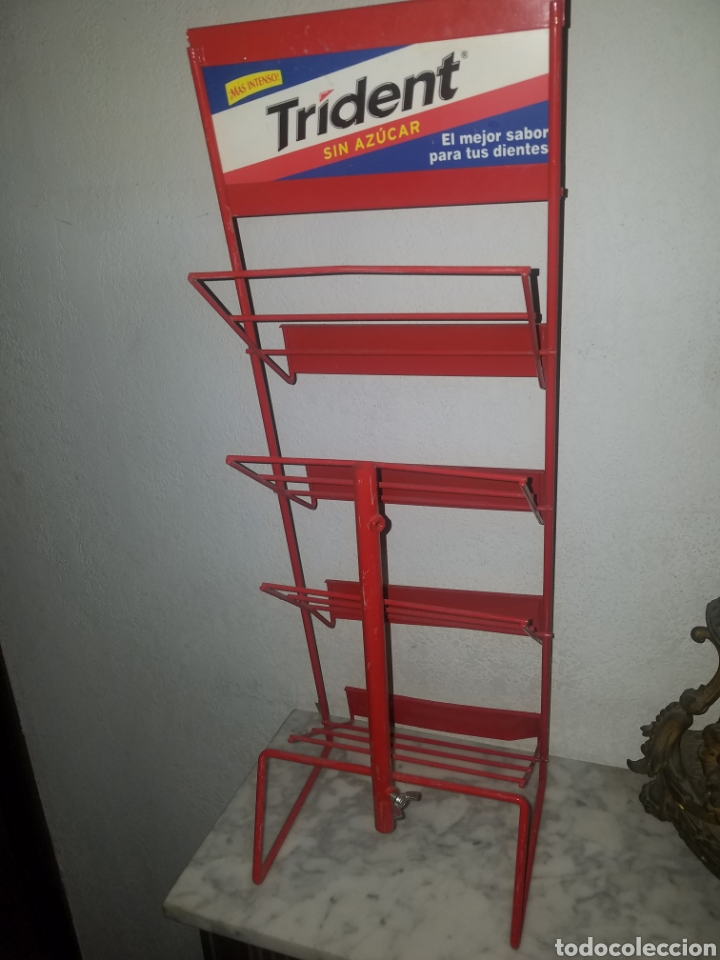 Carteles: Antiguo expositor chicles trident - Foto 3
