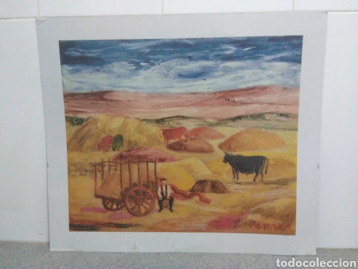 Affiches: Chapa litografia escena rural. Pennas 77