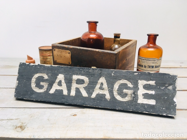 Affiches: CARTEL DE MADERA GARAGE LETRERO DE PARED ESTILO VINTAGE DECORACION HABITACI&Oacute;N