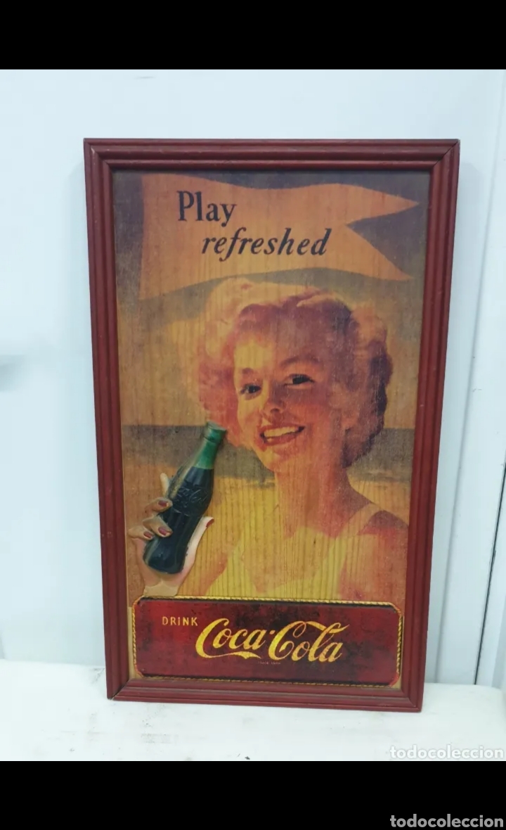 Carteles: Cuadro de coca cola con botella en relieve - Foto 1