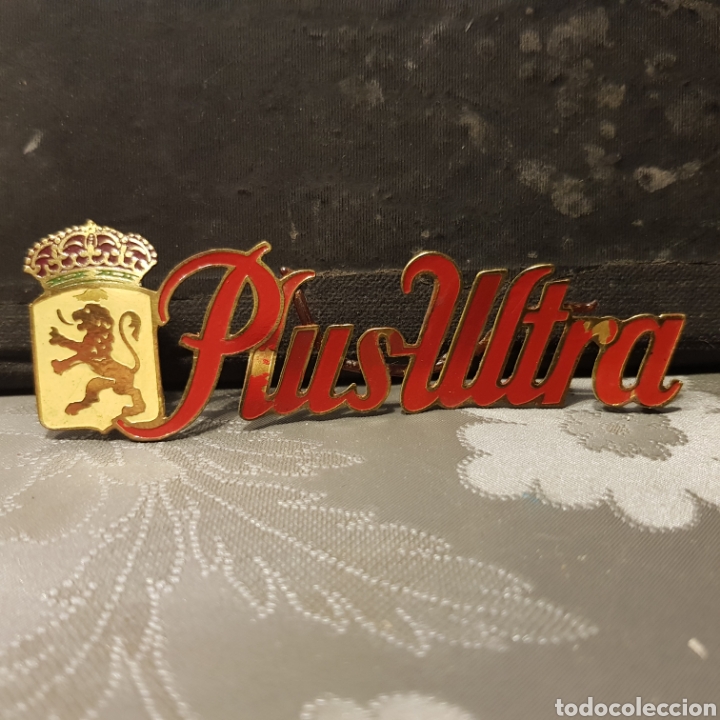 Carteles: Chapa, placa emblema Plus Ultra. 9cm. - Foto 1
