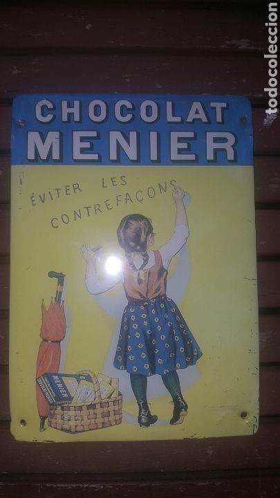 Carteles: chapa publicidad CHOCOLAT MENIER - Foto 1