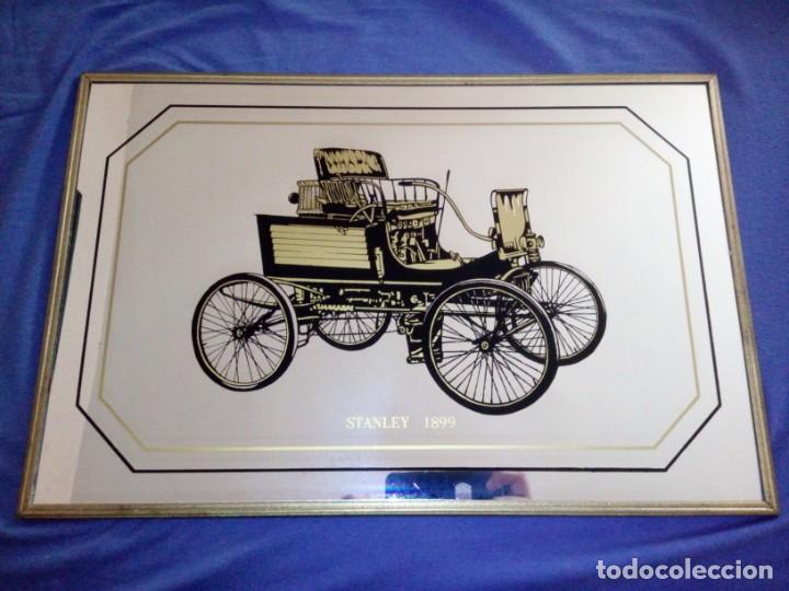 Carteles: CUADRO ESPEJO COCHE ANTIGUO STANLEY 1899 - Foto 1