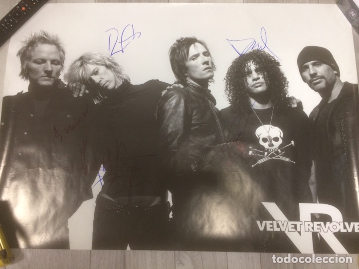 Affiches: Velvet revolver / Guns & roses poster firmado por toda la banda + baqueta + 2 backstage vip pass