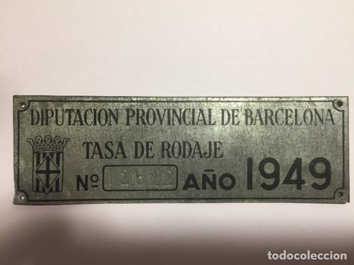 Carteles: Placa Tasa de Rodaje - Foto 1