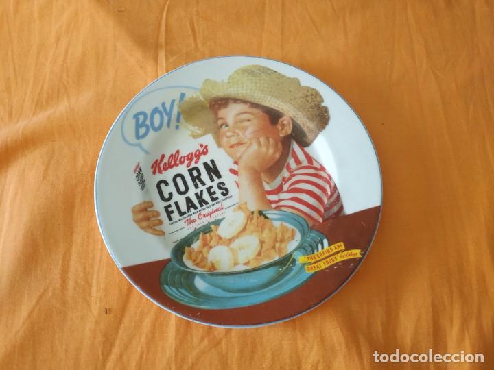 Carteles: Plato esmaltado publicidad corn flakes - Foto 1