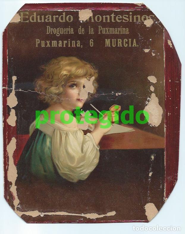 Plakate: EDUARDO MONTESINOS. DROGUER&Iacute;A DE LA PUXMARINA. PUXMARINA, 6. MURCIA. CARTEL DE PUBLICIDAD.