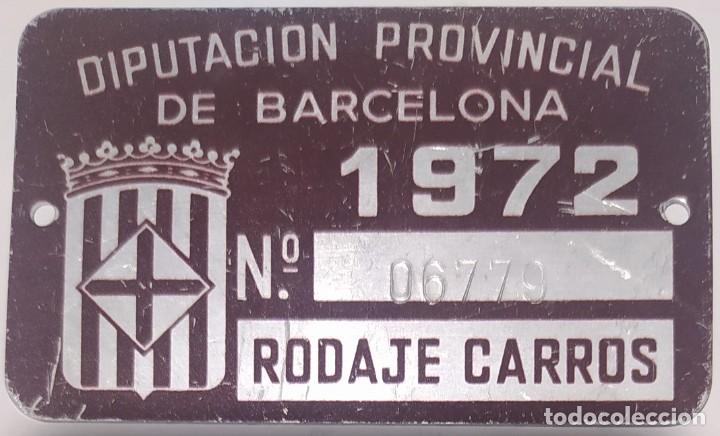 Carteles: PLACA DE MATRICULA DE CARRO 1972 - Foto 1