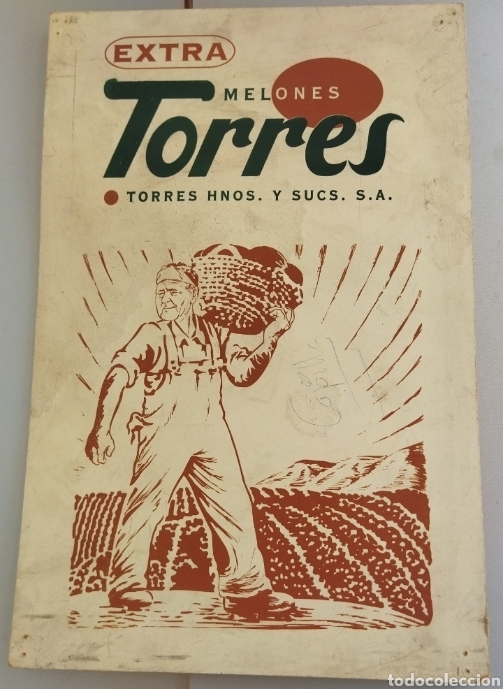 Carteles: Cartel de madera melones extra Torres - Foto 1