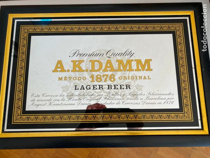 Plakate: CUADRO ESPEJO CERVEZA A. K. DAMM medidas marco 58,5 x 40 cm (GAR)