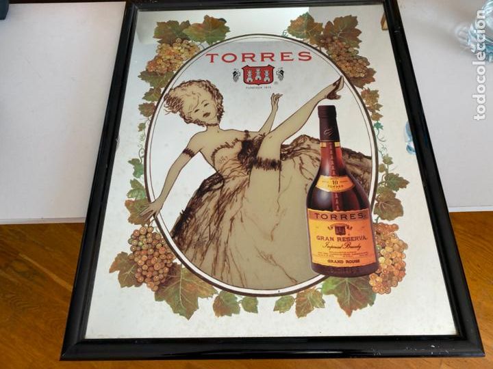 Posters: CUADRO ESPEJO BRANDY GRAN RESERVA TORRES medidas marco 54 x 43 cm (GAR)