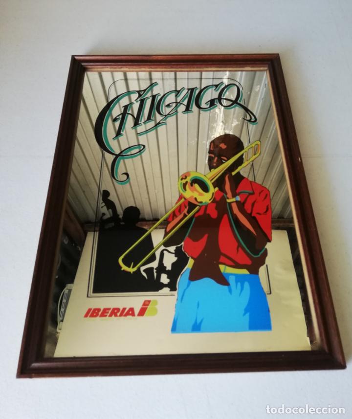 Affiches: CHICAGO - IBERIA - ESPEJO LITOGRAFIADO ENMARCADO