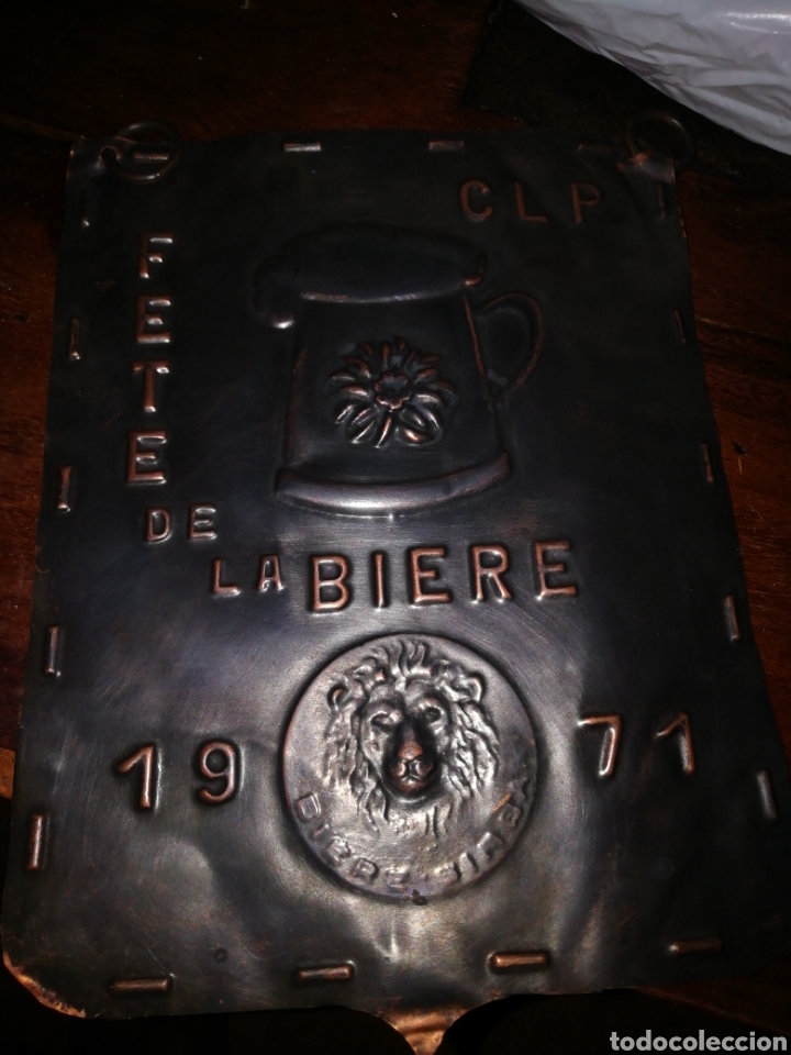 Carteles: Chapa de cerveza antigua - Foto 1