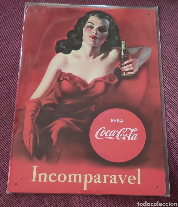 Carteles: Chapa r&eacute;plica anuncio Cocacola - Foto 1