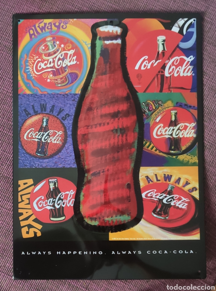 Carteles: Chapa r&eacute;plica anuncio Cocacola - Foto 1