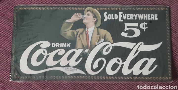 Carteles: Chapa r&eacute;plica de anuncio de Coca-Cola - Foto 1