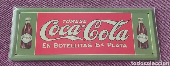 Carteles: Chapa r&eacute;plica anuncio de Coca-Cola - Foto 1