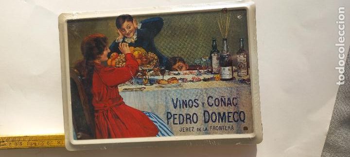 Affiches: VINOS Y CO&Ntilde;AC PEDRO DOMECQ JEREZ. CARTEL DE CHAPA PUBLICITARIA 17,5 x12,5 CM LOS ANUNCIOS DE TU VIDA
