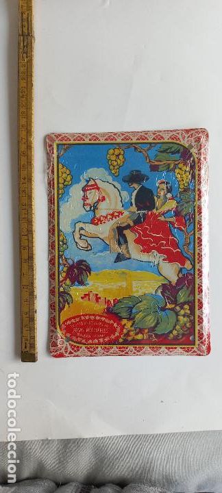 Affiches: PASAS MOSCATELES DE MALAGA CARTEL DE CHAPA PUBLICITARIA 17,5 x12,5 CM LOS ANUNCIOS DE TU VIDA