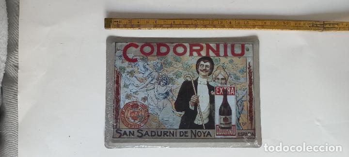 Plakate: CODORNIU SAN SADURNI DE NOYA CAVA CARTEL DE CHAPA PUBLICITARIA 17,5 x12,5 CM LOS ANUNCIOS DE TU VIDA