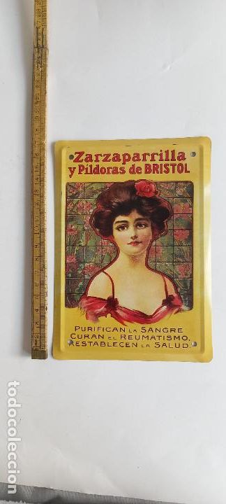 Posters: ZARZAPARRILLA Y PILDORAS DE BRISTOL CARTEL CHAPA PUBLICITARIA LOS ANUNCIOS DE TU VIDA