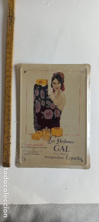 Posters: LOS PERFUMES GAL. PERFUMERIA. CARTEL CHAPA PUBLICITARIA LOS ANUNCIOS DE TU VIDA