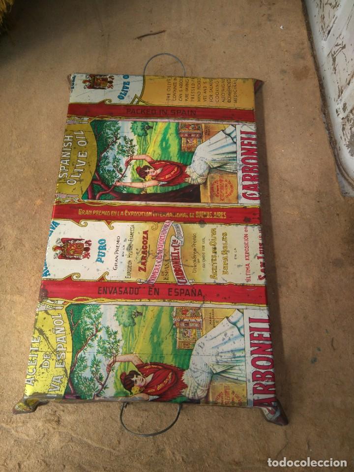 Carteles: ANTIGUA CHAPA LLANDA ACEITE CARBONELL - Foto 3
