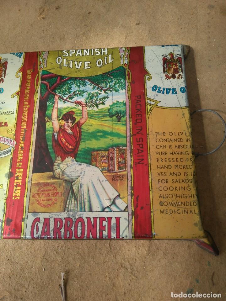 Carteles: ANTIGUA CHAPA LLANDA ACEITE CARBONELL - Foto 5