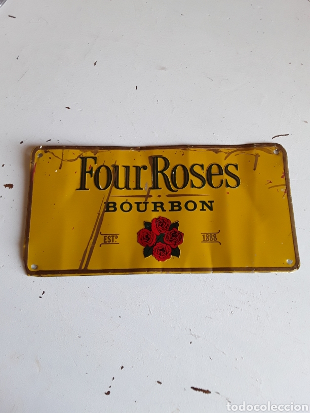 Carteles: Chapa publicitaria FOUR ROSES - Foto 1