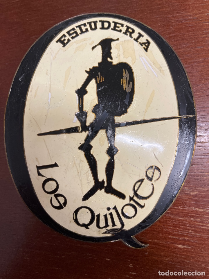 Affiches: ESCUDER&Iacute;A LOS QUIJOTES. Antigua Chapa met&aacute;lica. Cervantina.
