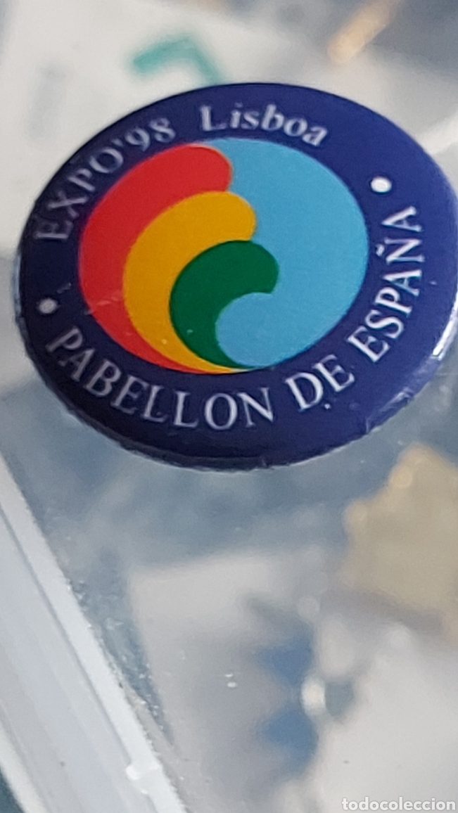 Affiches: CHAPA PABELLON ESPA&Ntilde;A - EXPO 98 LISBOA. DIAMETRO PEQUE&Ntilde;O