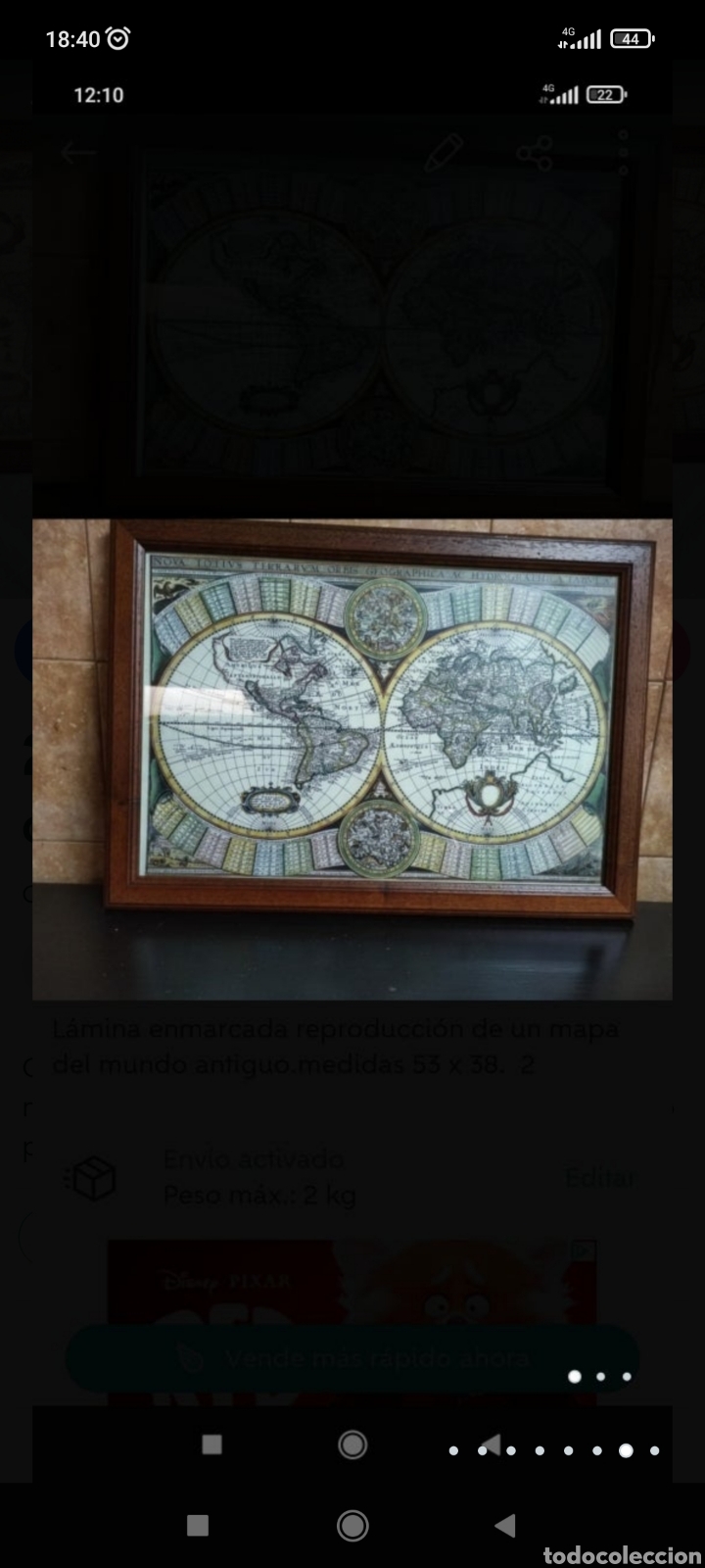 Carteles: Mapas Mundi enmarcados - Foto 4
