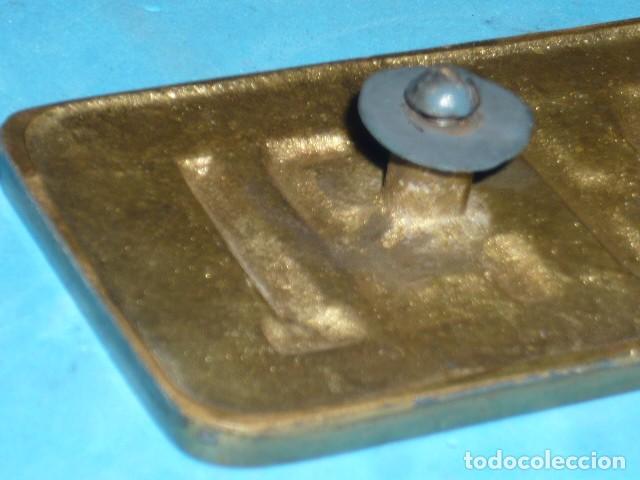 Carteles: Antigua Chapa Telegrafos en bronce - Foto 5