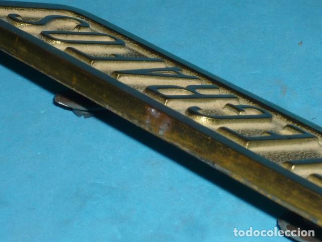 Carteles: Antigua Chapa Telegrafos en bronce - Foto 7
