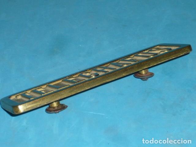 Carteles: Antigua Chapa Telegrafos en bronce - Foto 8