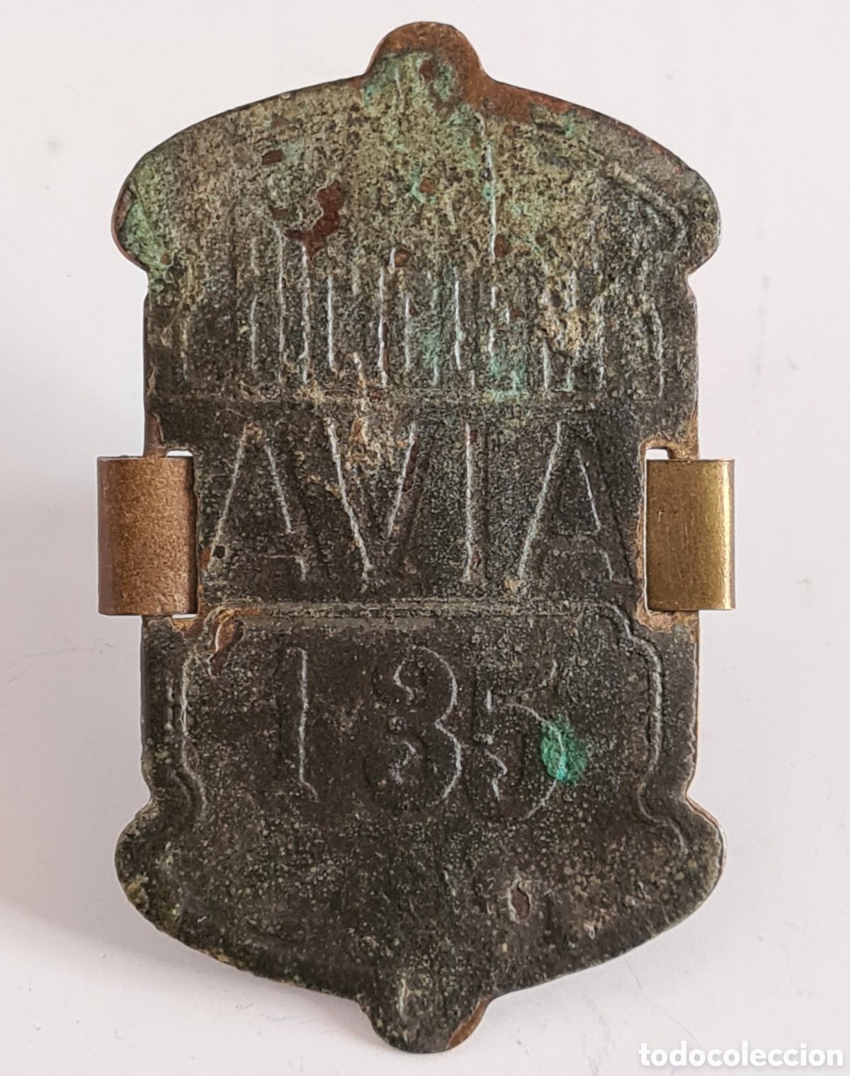 Posters: Antigua Placa Matr&iacute;cula n&uacute;m. 135 Bicicleta Avi&agrave; - Bergad&agrave; - Ciclismo