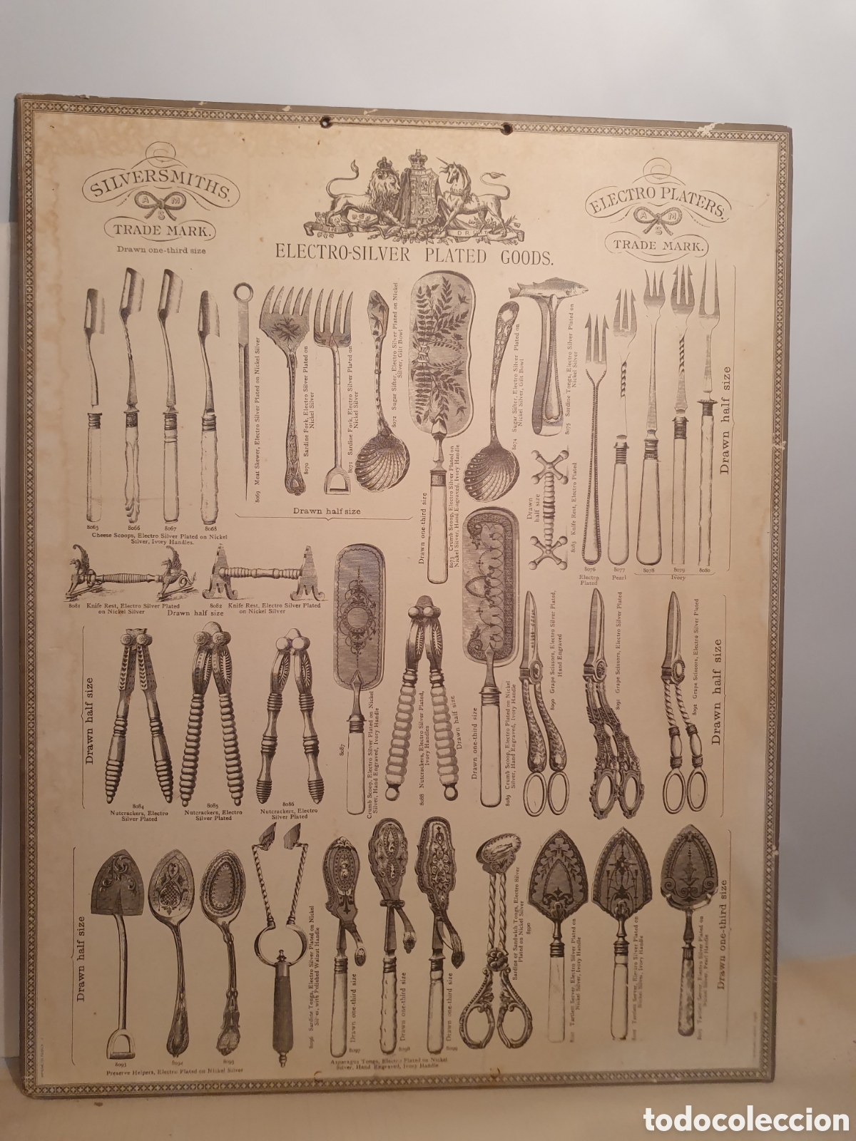 Plakate: SIVERSMITHS. ELECTRO-SILVER PLATED GOODS. A.M.S. BERNARD CARANT, PARIS. ANTIGUA PUBLICIDAD. MENAJE.